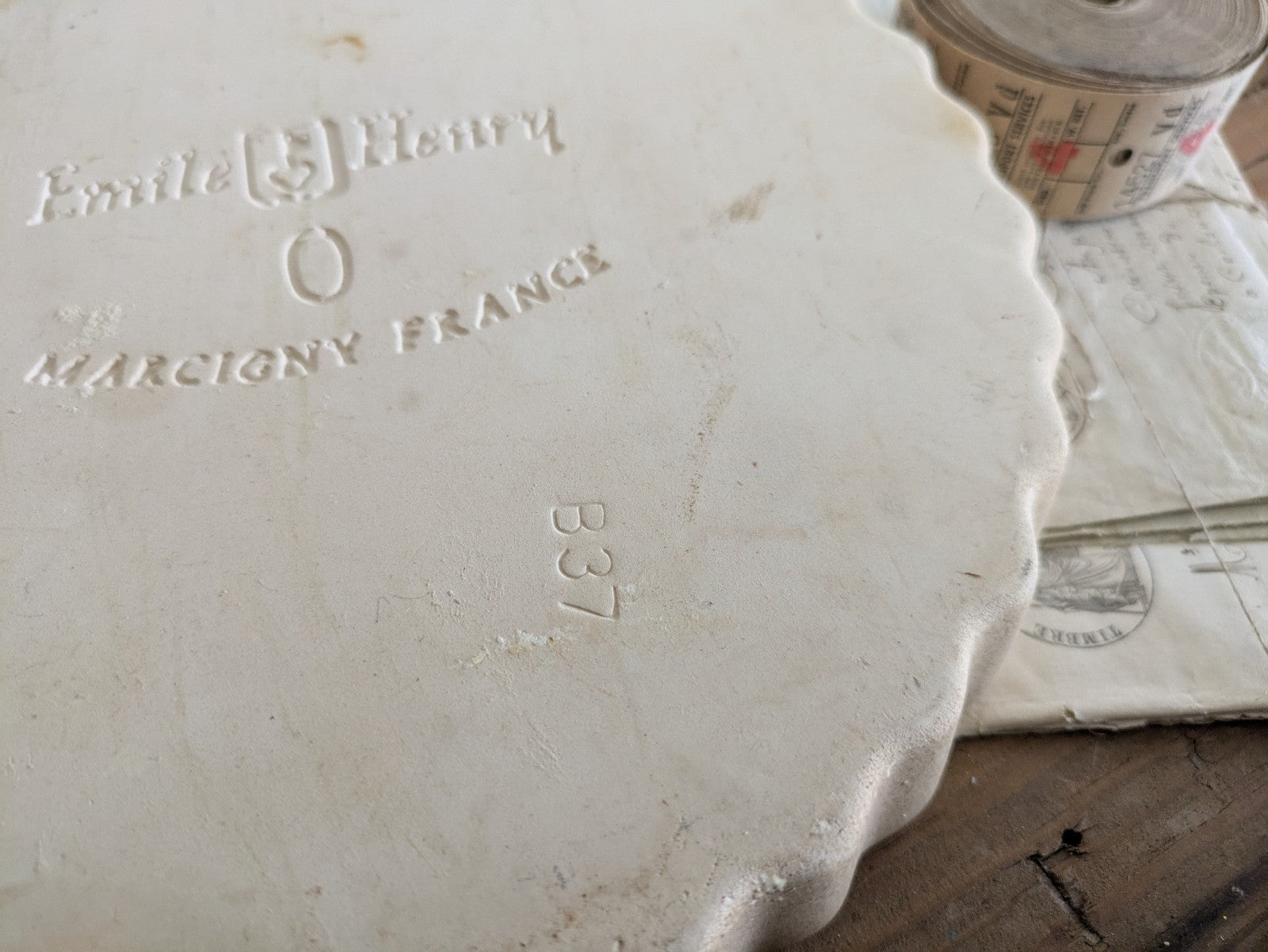 Emile Henry Flan Tart French Vintage Baking Dish Oven Serving Dish 24cm Round 