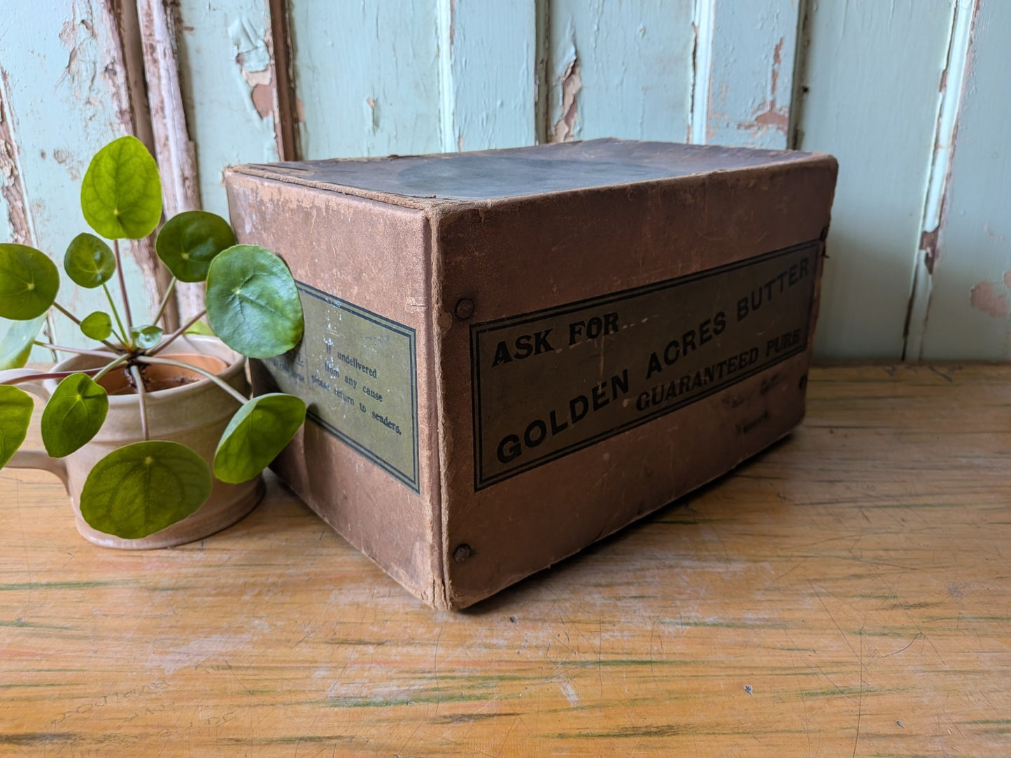 Dominion Dairy Co Ltd pre 1935 Golden Acres Butter Box Vintage Butter Box Advert