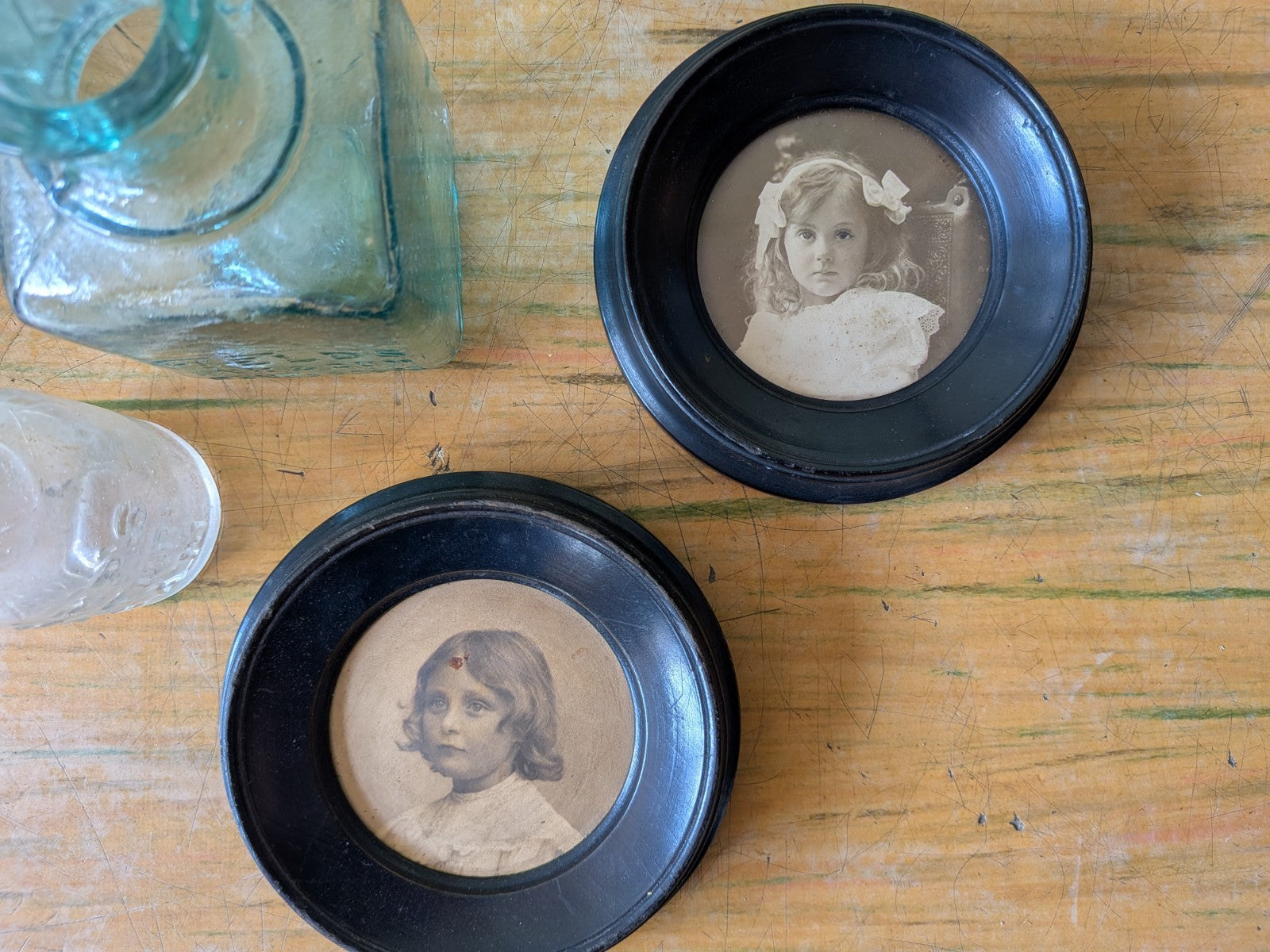 Pair Antique Victorian English London Stereoscopic Co. photos Ebonised Frames