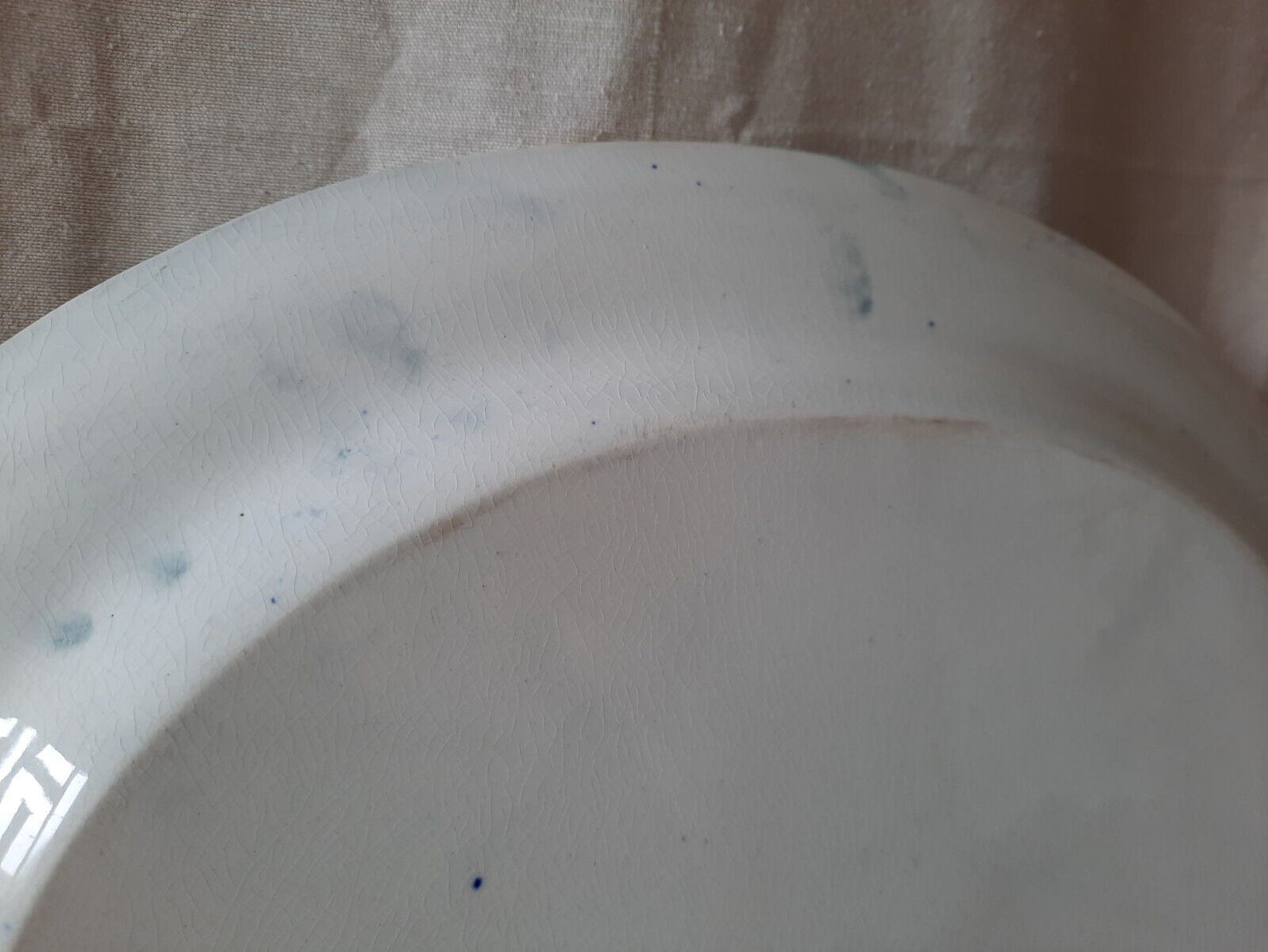 Antique B&K Ltd Nancy Barkers & Kent Flow Blue Large Oval Platter Serving Plate