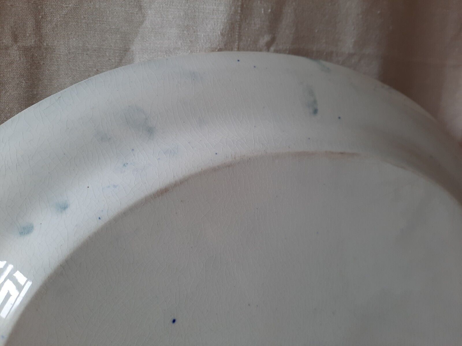 Antique B&K Ltd Nancy Barkers & Kent Flow Blue Large Oval Platter Serving Plate
