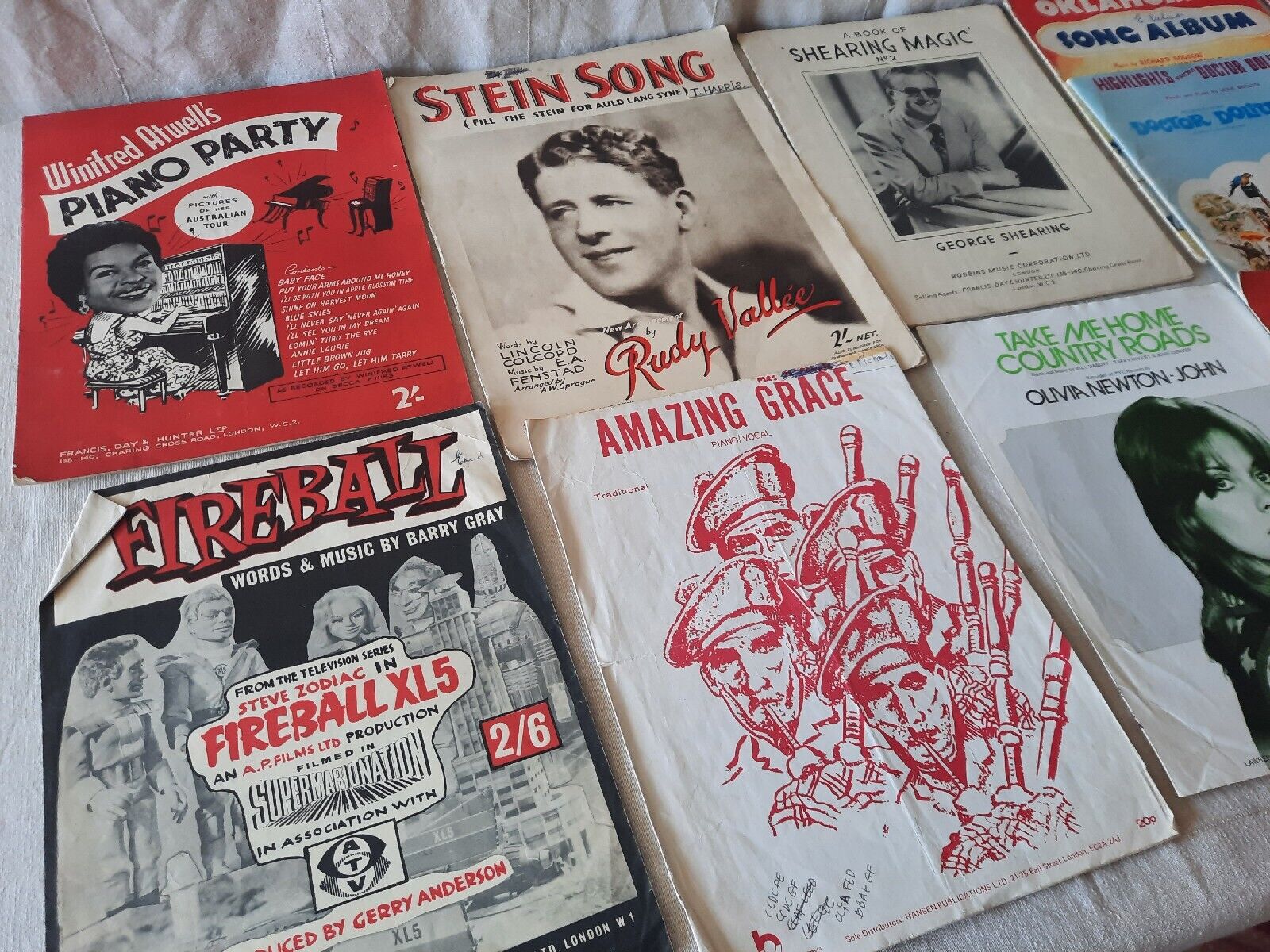 Vintage Lot Piano Sheet Music Manuscript Classic Paper Retro Mixed Rare Antique.