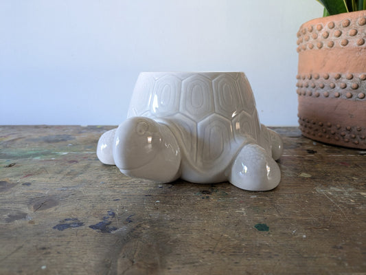 VINTAGE TORTOISE ST MICHAEL MARKS & SPENCER FUN PLANTER PLANT POT MADE ITALY VGC