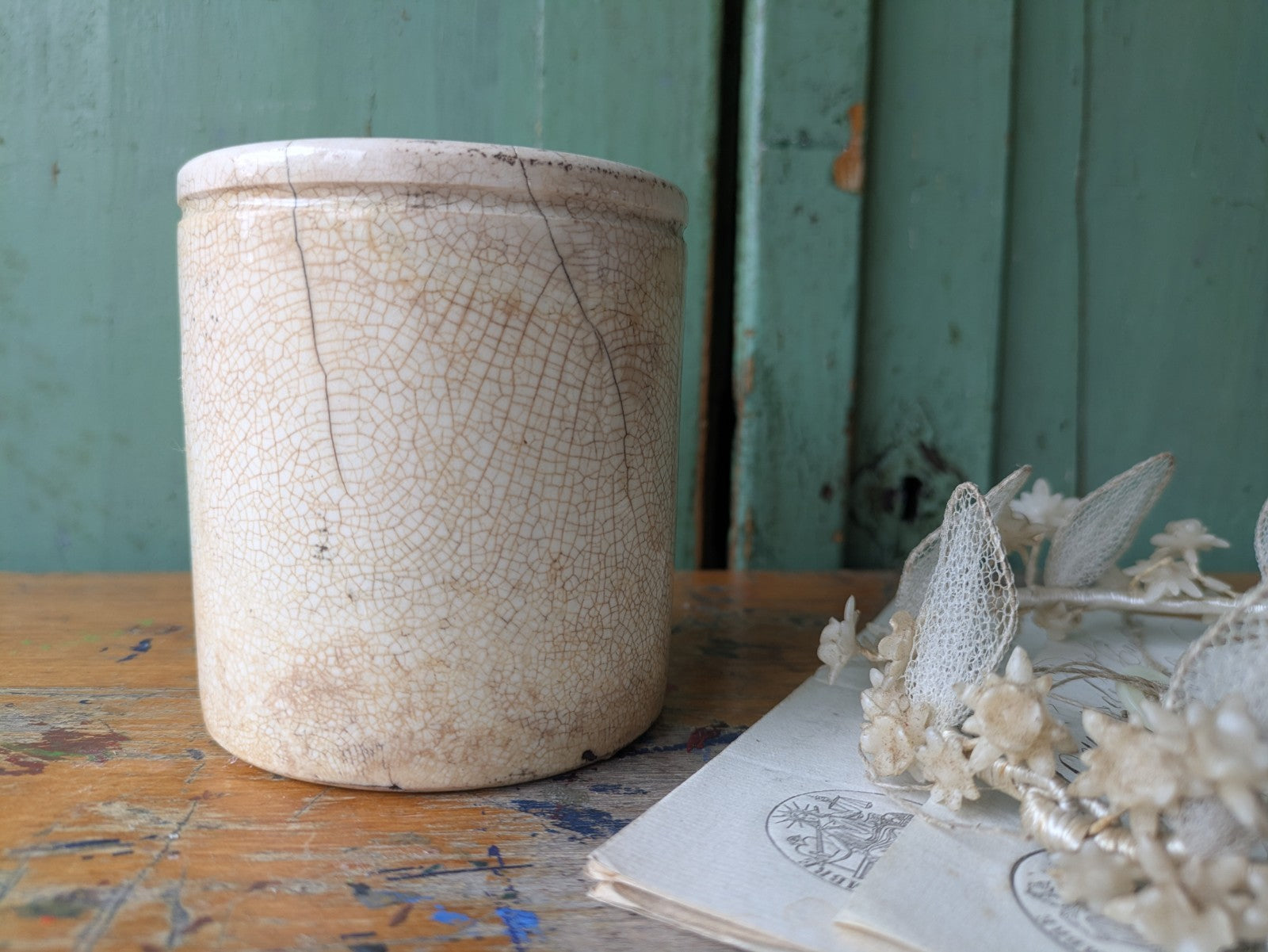 Antique 2 lb James Keiller & Son’s Dundee Marmalade English Advert Pot, c. 1885