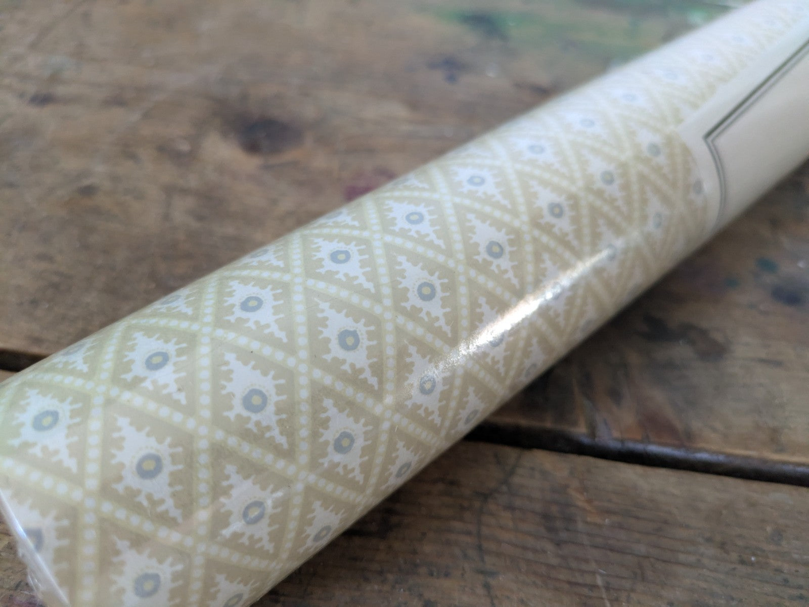 1x Vintage Laura Ashley Wallpaper Gold Diamond Pattern | 1982 | 059139 Sealed