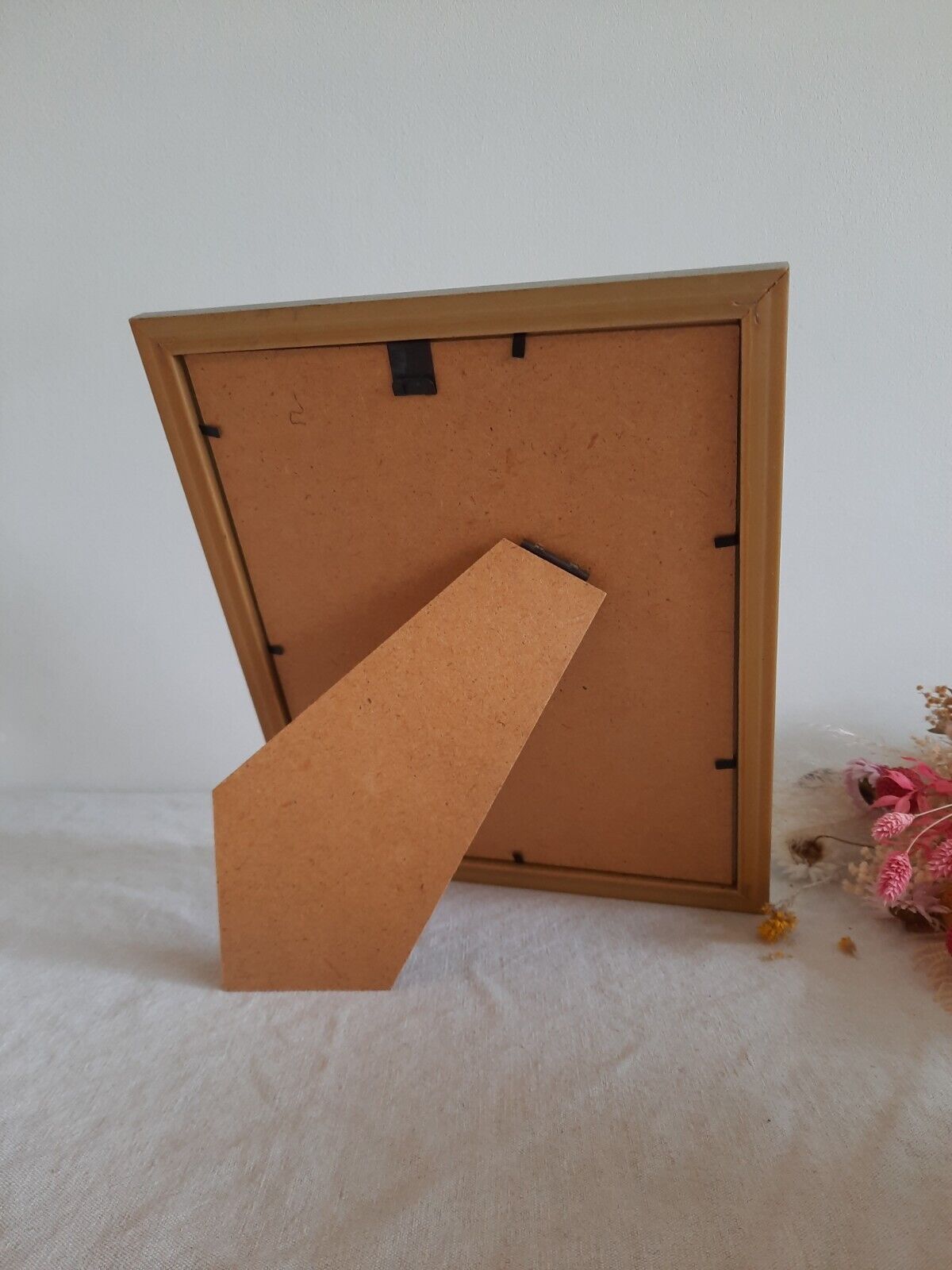 Floral picture Frame Wallpaper Sample gift framed Rare French Vtg Original Silve