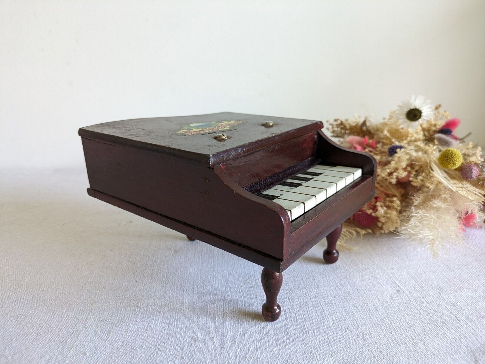 VINTAGE CHILDRENS TOY 'GRAND BABY PIANO' c1930s RETRO MUSIC PLAY SMALL ANTIQUE 