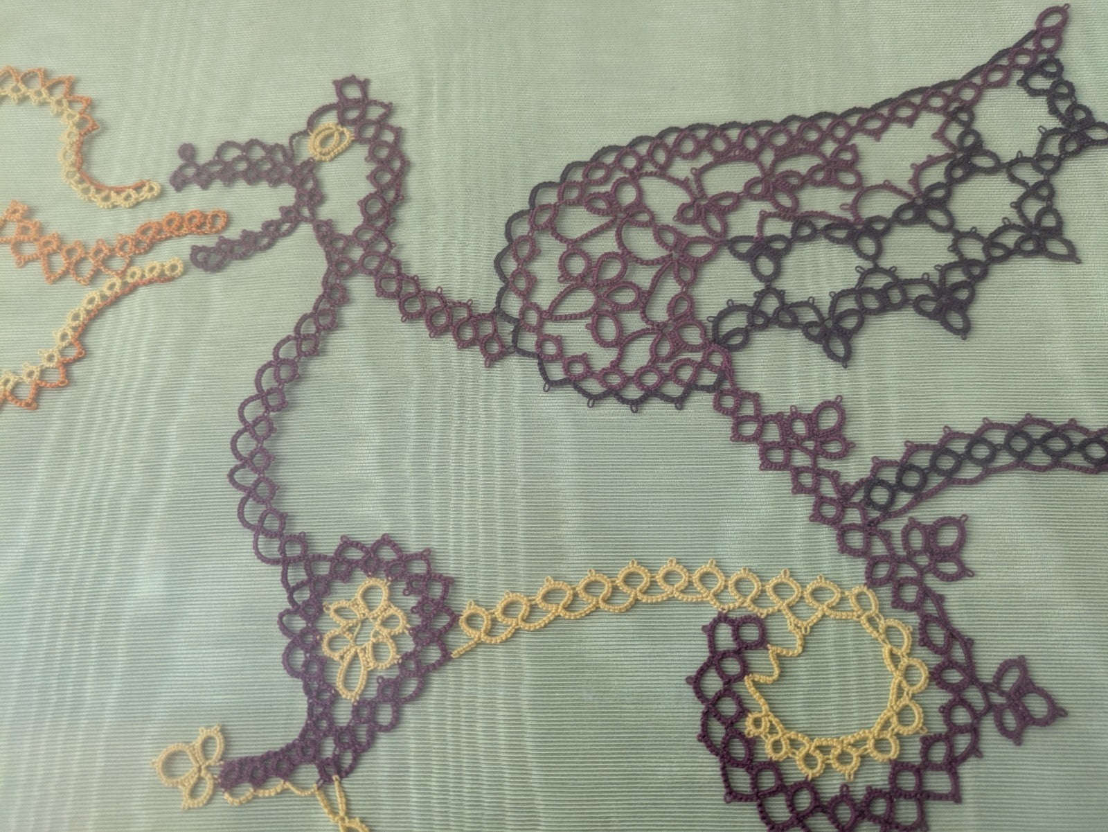 Vintage Welsh Fire Breathing Dragon Tatted Lace Framed Picture Handmade Wales 
