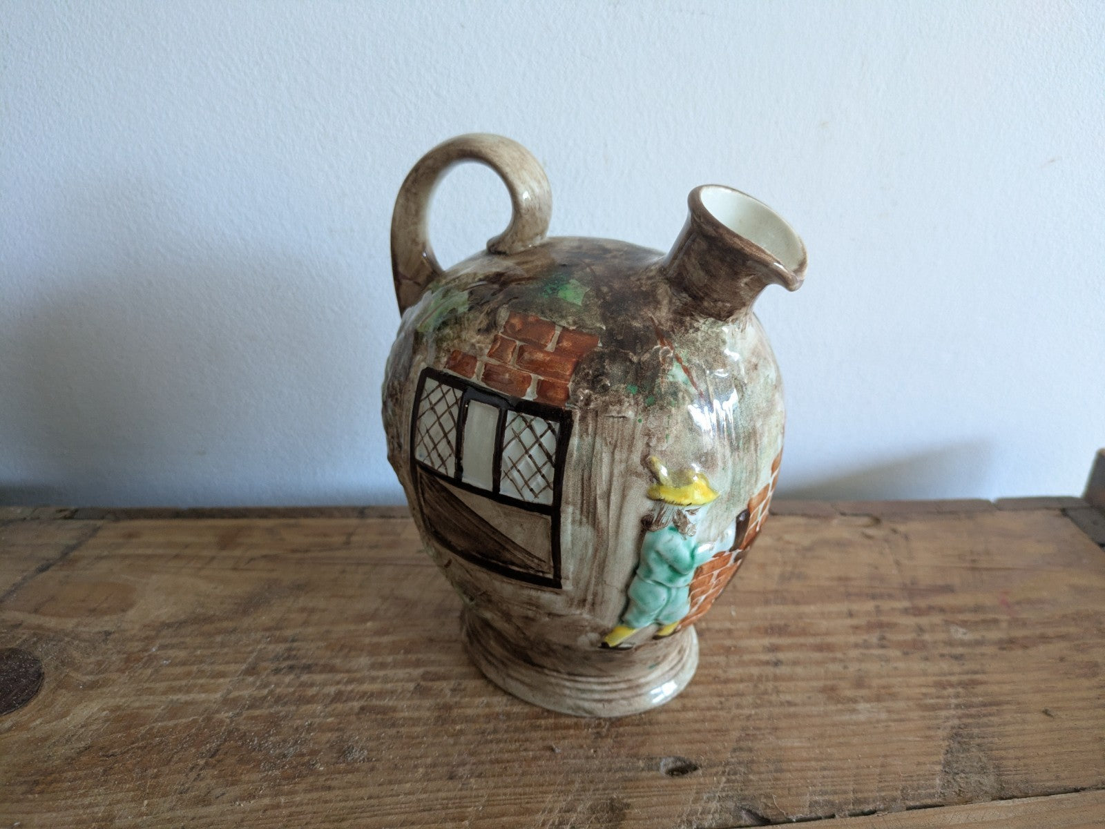 Vintage E Radford 1930/40s Hand Painted Tavernware Decanter Flagon Jug Pottery 