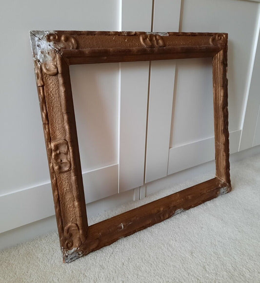 Gesso gold Shabby chic gilt Picture Frame wooden antique wedding decor detailed!