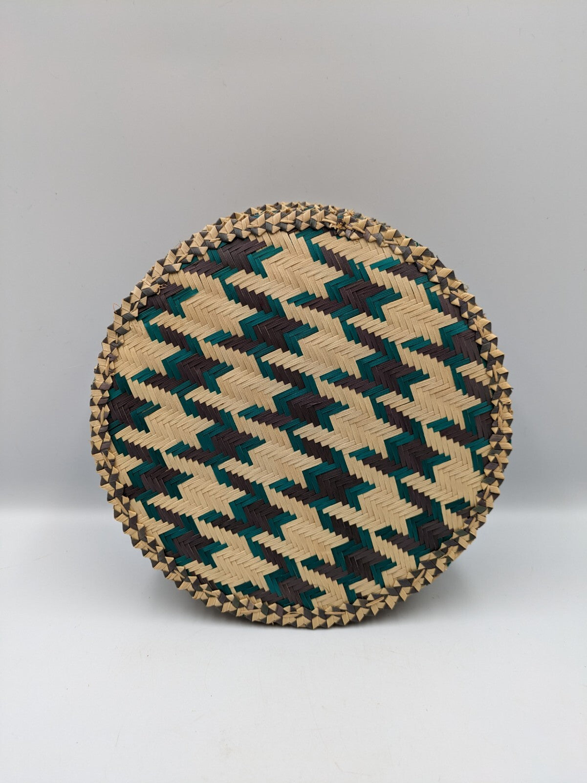 Table mat 6 PC Palm Leaf Coasters Dining Natural Heat Resistant Handmade Vtg Mat