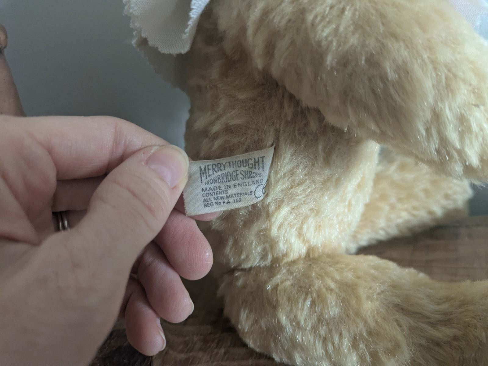 Antique Merrythought English Old 1930s Jointed Mohair Teddy Bear Arriculated Vgc