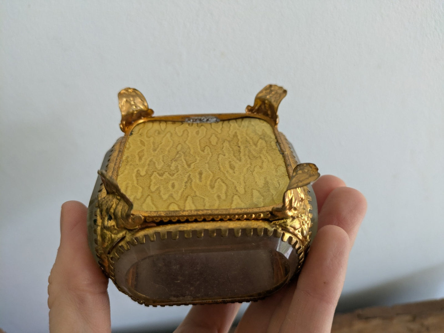 Antique French Ormolu Lidded Casket Trinket Box c1900 Souvenir University Glagow