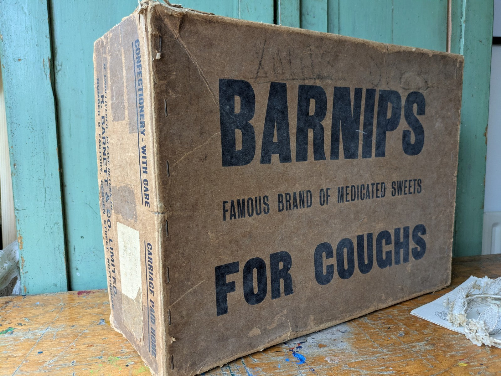 Barnips Box Vintage Packaging Chemist Shop Cough Medicine Advertising Prop Rare