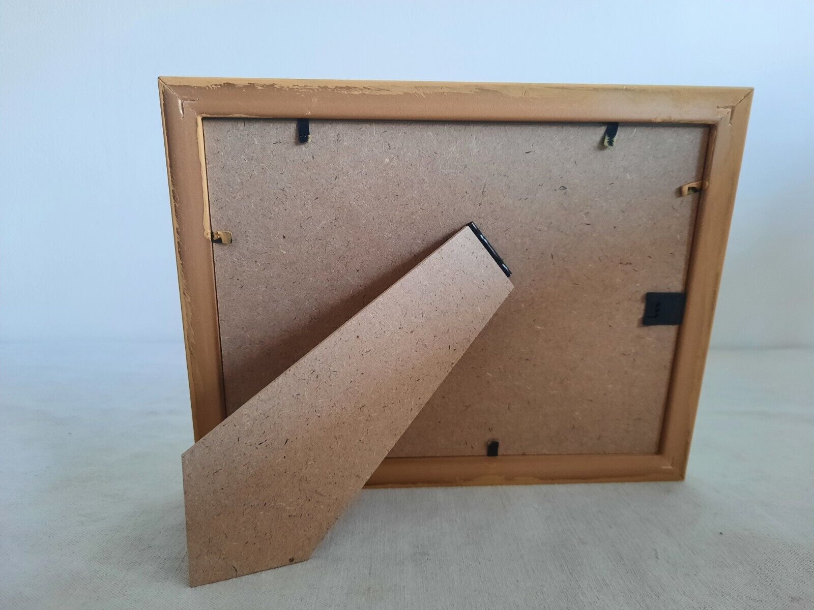 Retro picture Frame Wallpaper Sample gift framed Yellow Deco Vtg Floral Decor
