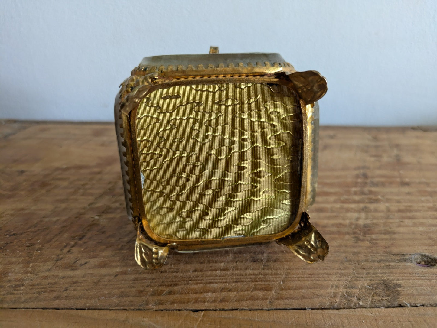 Antique French Ormolu Lidded Casket Trinket Box c1900 Souvenir University Glagow