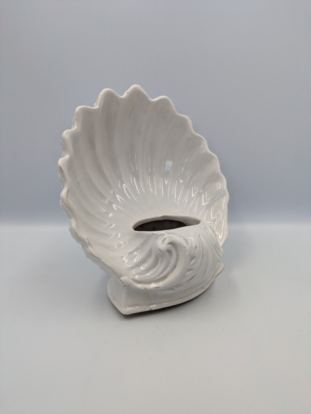 Rare Rita Dal Pra Shell Vase White Vintage Italy Mano R Eredi Nove Vicenza White