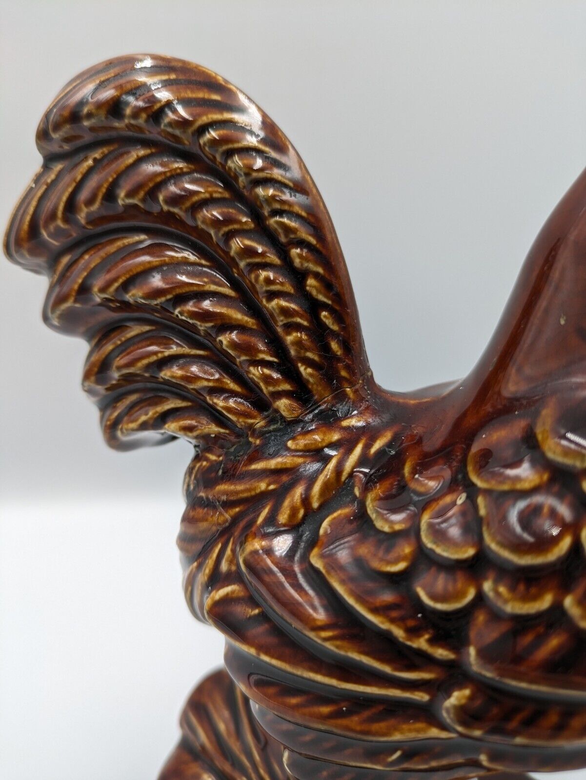 Dartmouth England Ceramic Pottery Vintage retro Brown Chicken Cockerel Rooster