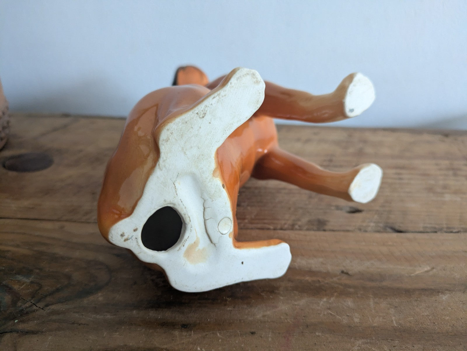 Jema Holland? Ceramic Boxer Dog Figurine Ornament Vintage Prop Old Original 