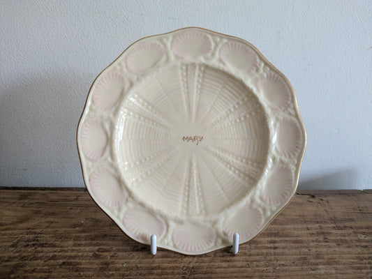 BELLEEK SHELL Bread & Butter 6.5" diameter Plate Dish Ireland Mary Rare China