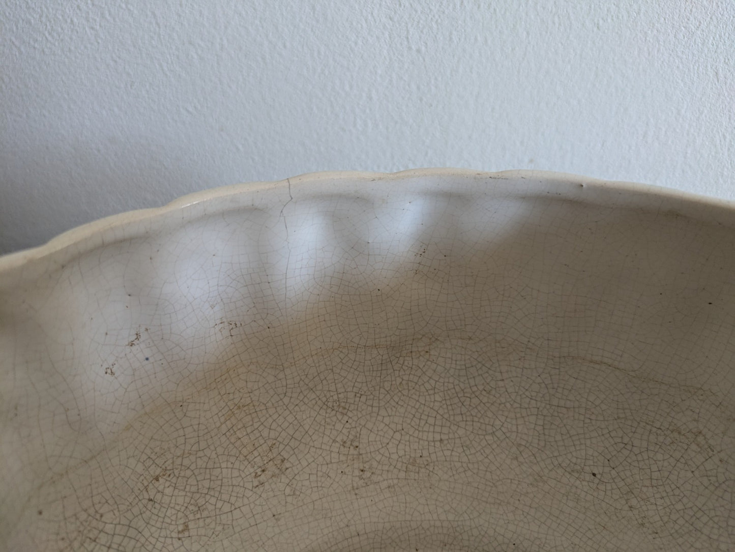 Sylvac Tree Bark Green Pottery Bowl Woodland Glaze Log Planter Vintage Mantle