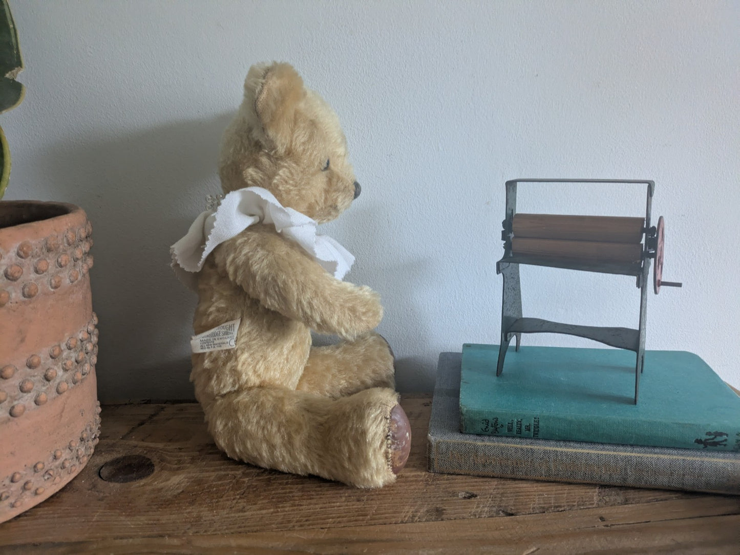 Antique Merrythought English Old 1930s Jointed Mohair Teddy Bear Arriculated Vgc