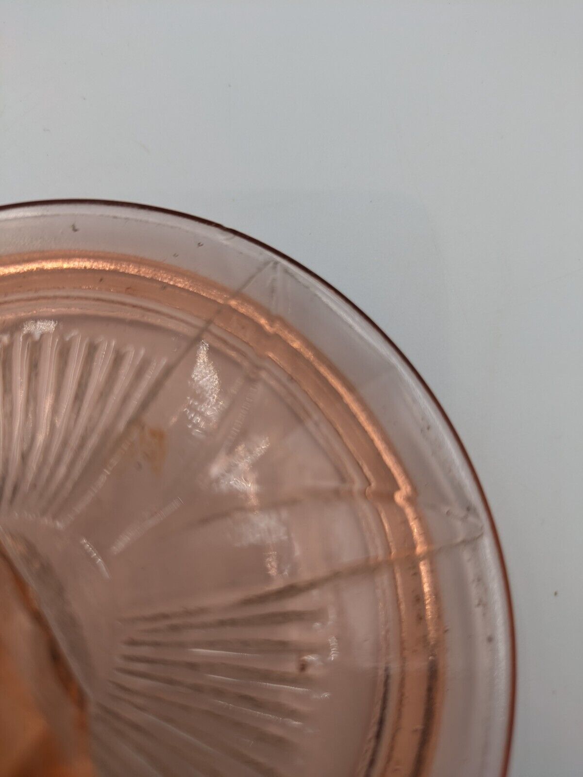 PAIR ART DECO VINTAGE GLASS DEPRESSION PINK GLASS Dish Pots Lids WALTHER VANITY 