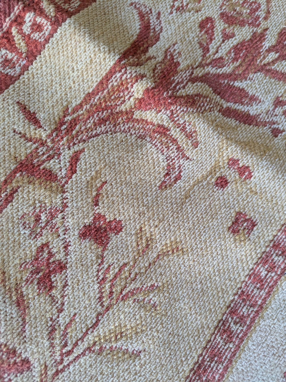 Laura Ashley Malmaison Rug Cream Red Vintage Traditional (234x165cm) Terracotta 