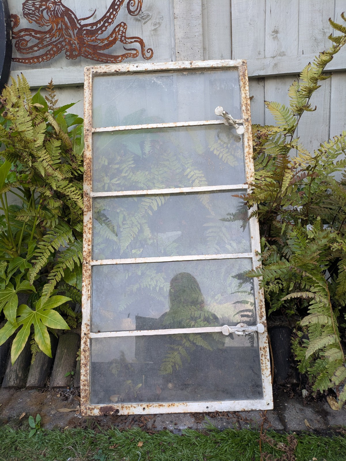 Art Deco Steel Window 1930s Antique Vintage Reclaimed Salvage Glass Crittall