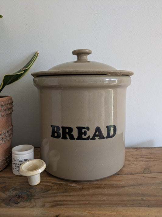 VINTAGE ANTIQUE BREAD CROCK BIN PEARSON’S OF CHESTERFIELD STONEWARE POTTERY XL