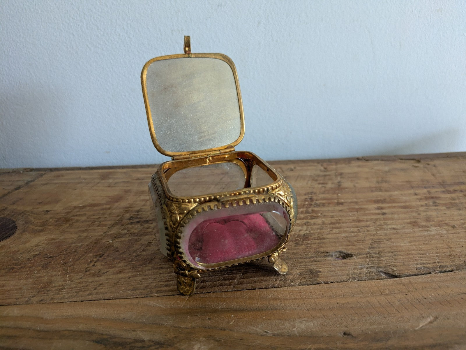 Antique French Ormolu Lidded Casket Trinket Box c1900 Souvenir University Glagow