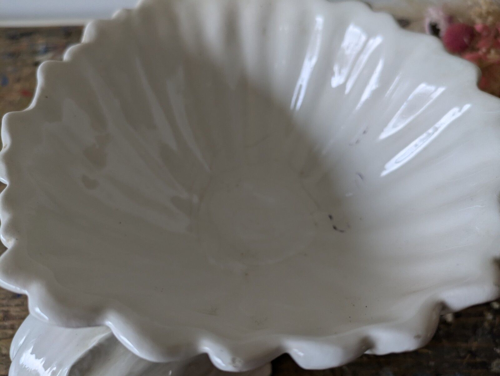 Rare Vintage Rita-Dal-Pra - Italian Ceramic Dolphin Fish White Ornamental Bowl