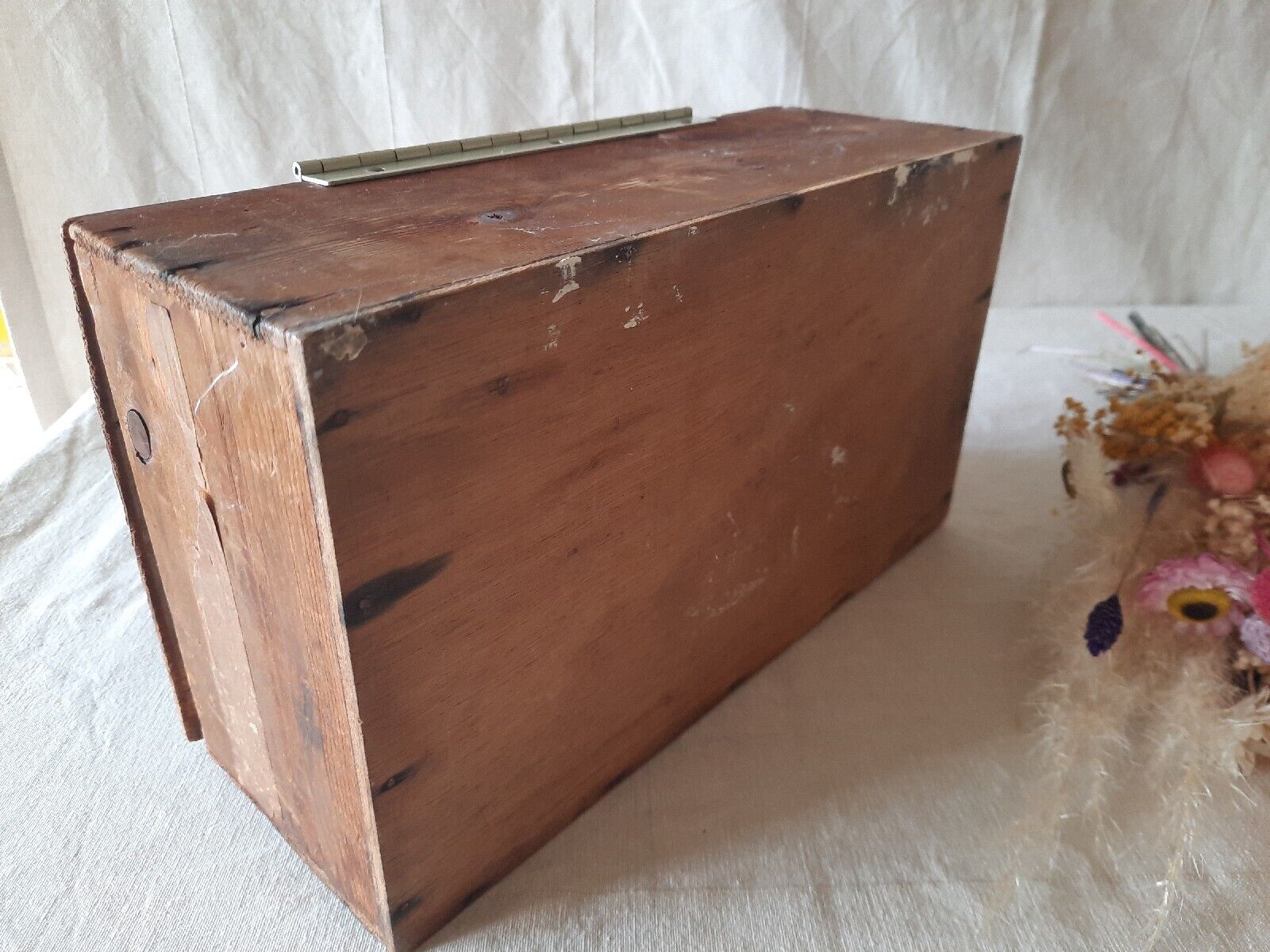 Antique 1920s 1930s Wooden Box Advertising Pine MURRAYS MARSHMALLOWS sweet Shop