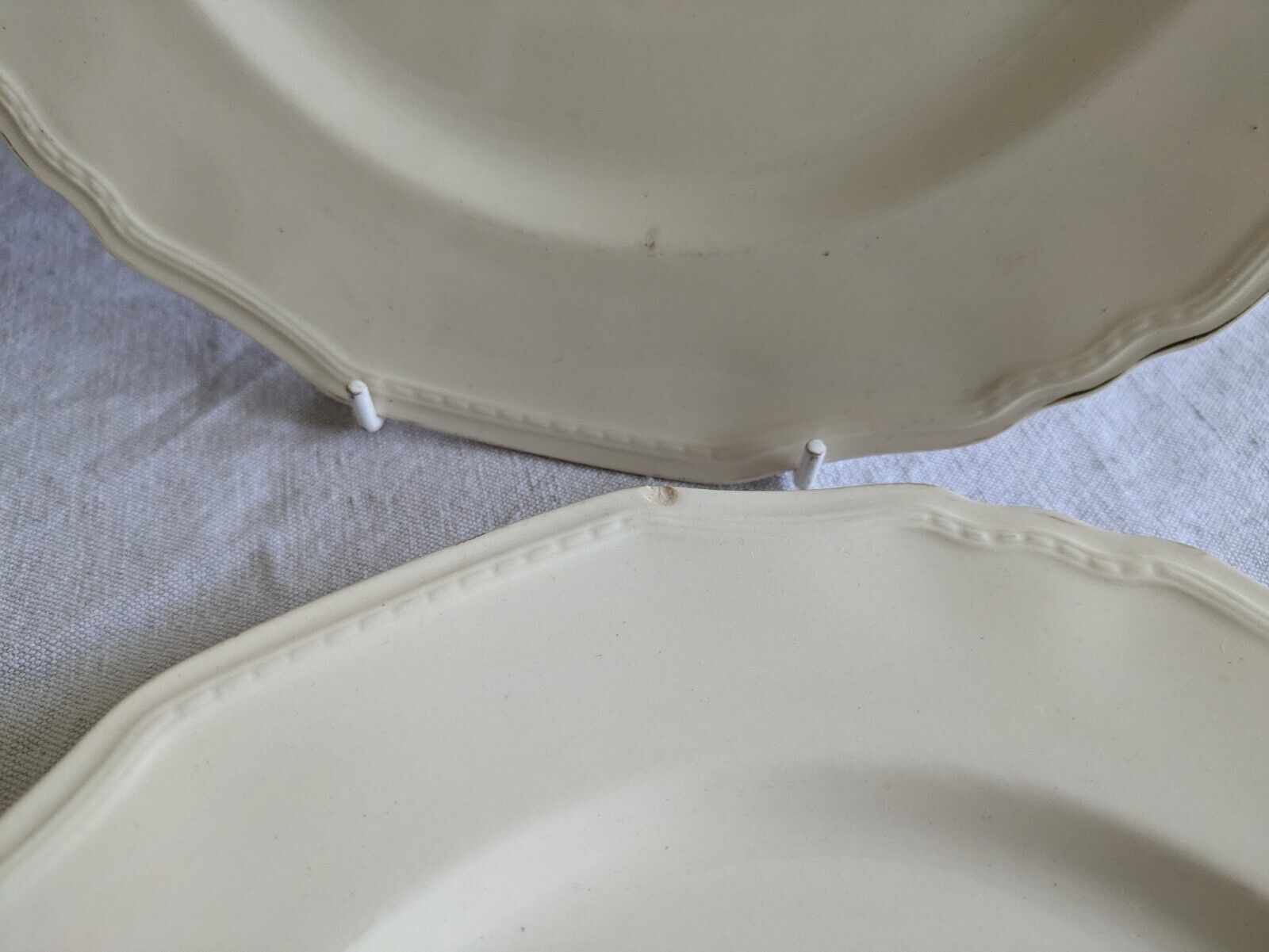 6x VINTAGE ALFRED MEAKIN SANDRINGHAM CABBAGE ROSE DINNER PLATE UP CREAM SHABBY 