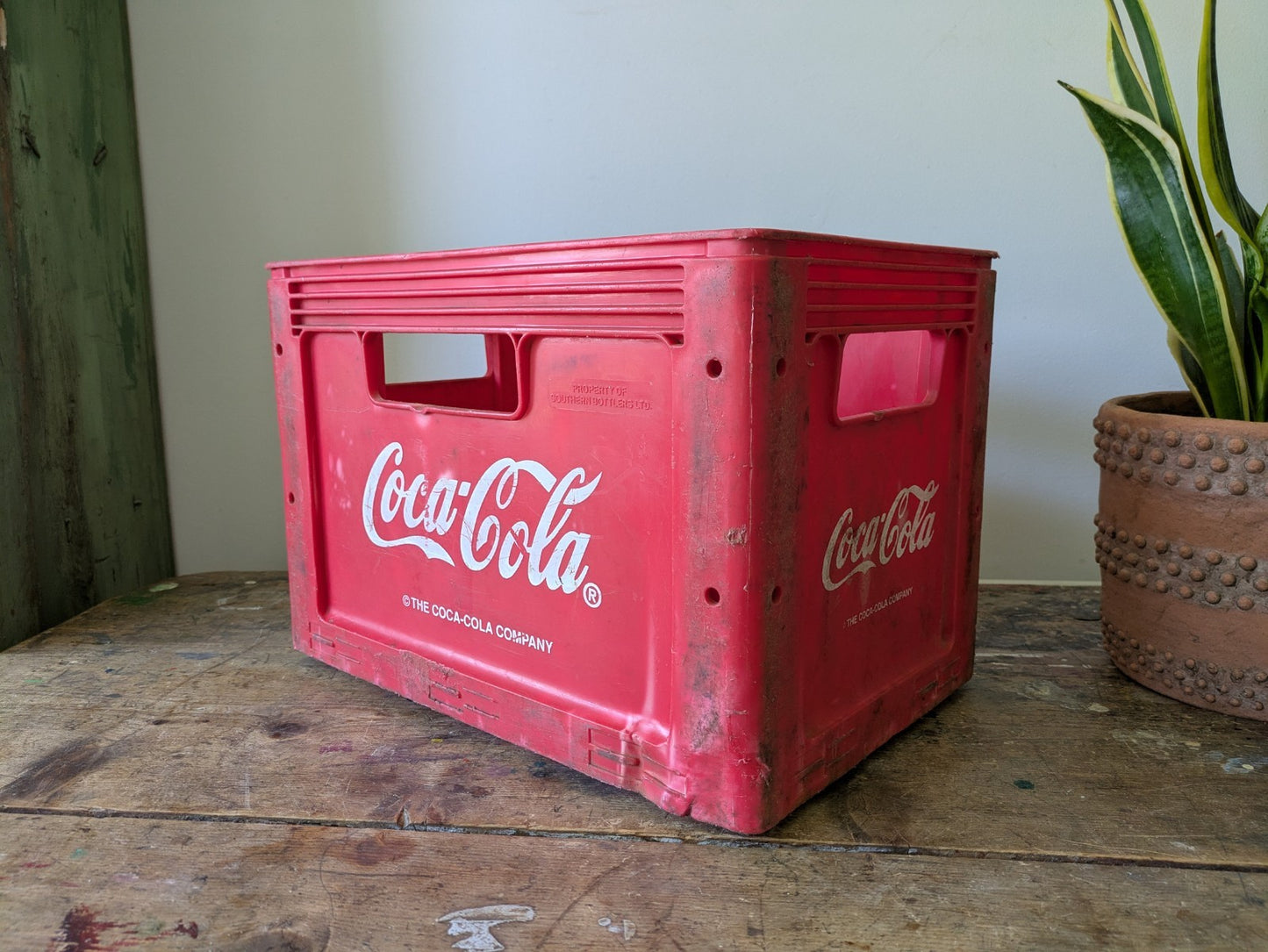 VINTAGE RED COCA - COLA CRATE 20 BOTTLE CRATE DRINKS CARRIER ADVERTISING BOX!!