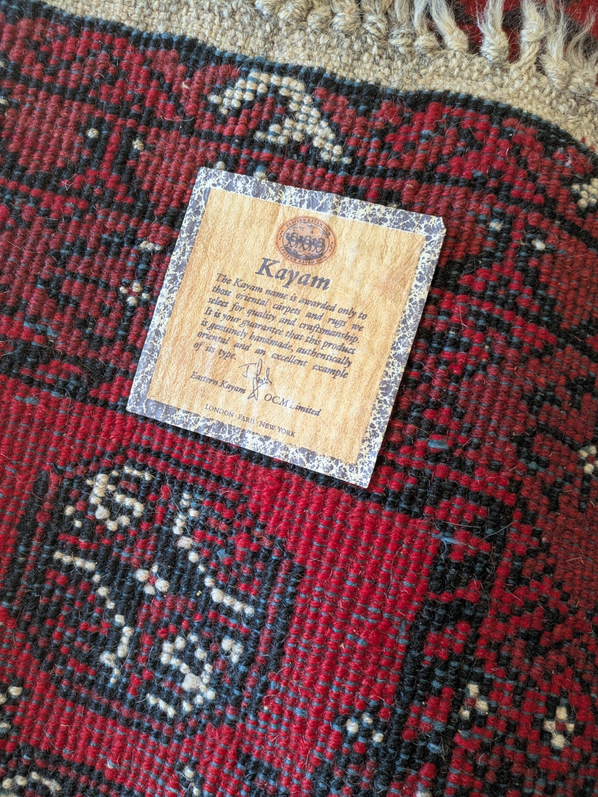 Vintage Oriental Turkish Wool Rug Red Tones 48.5 x 90cm Eastern Kayam Carpet 