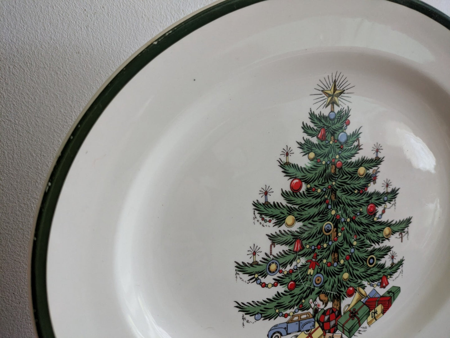 Cuthbertson Original Christmas Tree Oval Serving Platter England Prop Plate Xmas