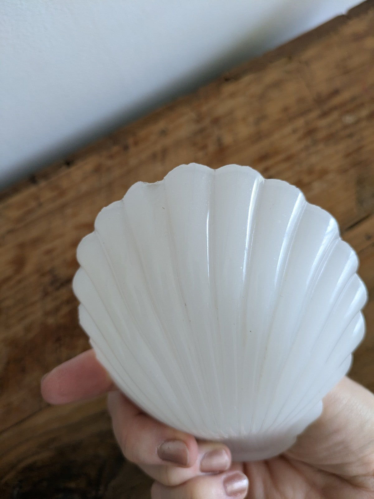 3x Vintage Uranium Green White Milk Glass Bowls Dishes Shell Clam Art Deco Early