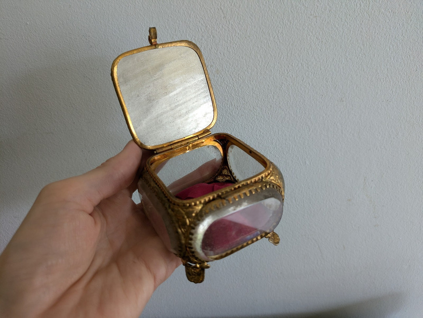 Antique French Ormolu Lidded Casket Trinket Box c1900 Souvenir University Glagow