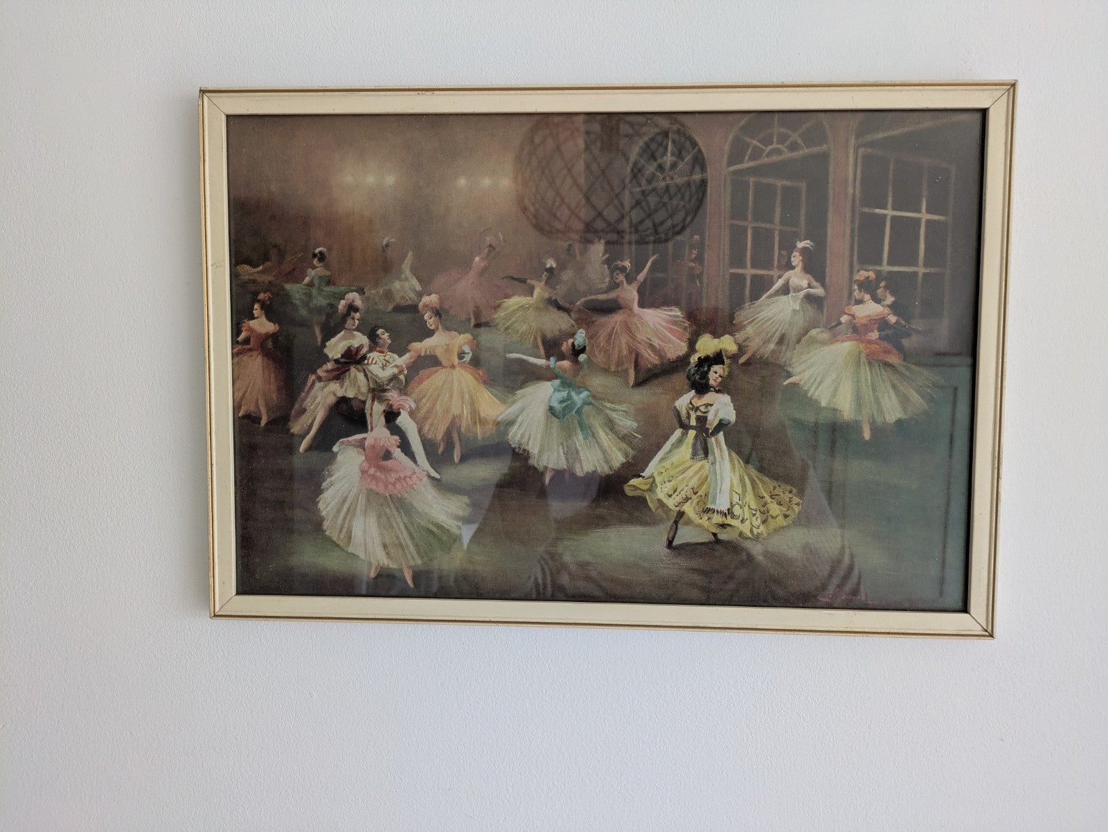 Carlotta Edwards Vilia Vintage 1950s Retro Ballet Stage Ballerina Giselle Print