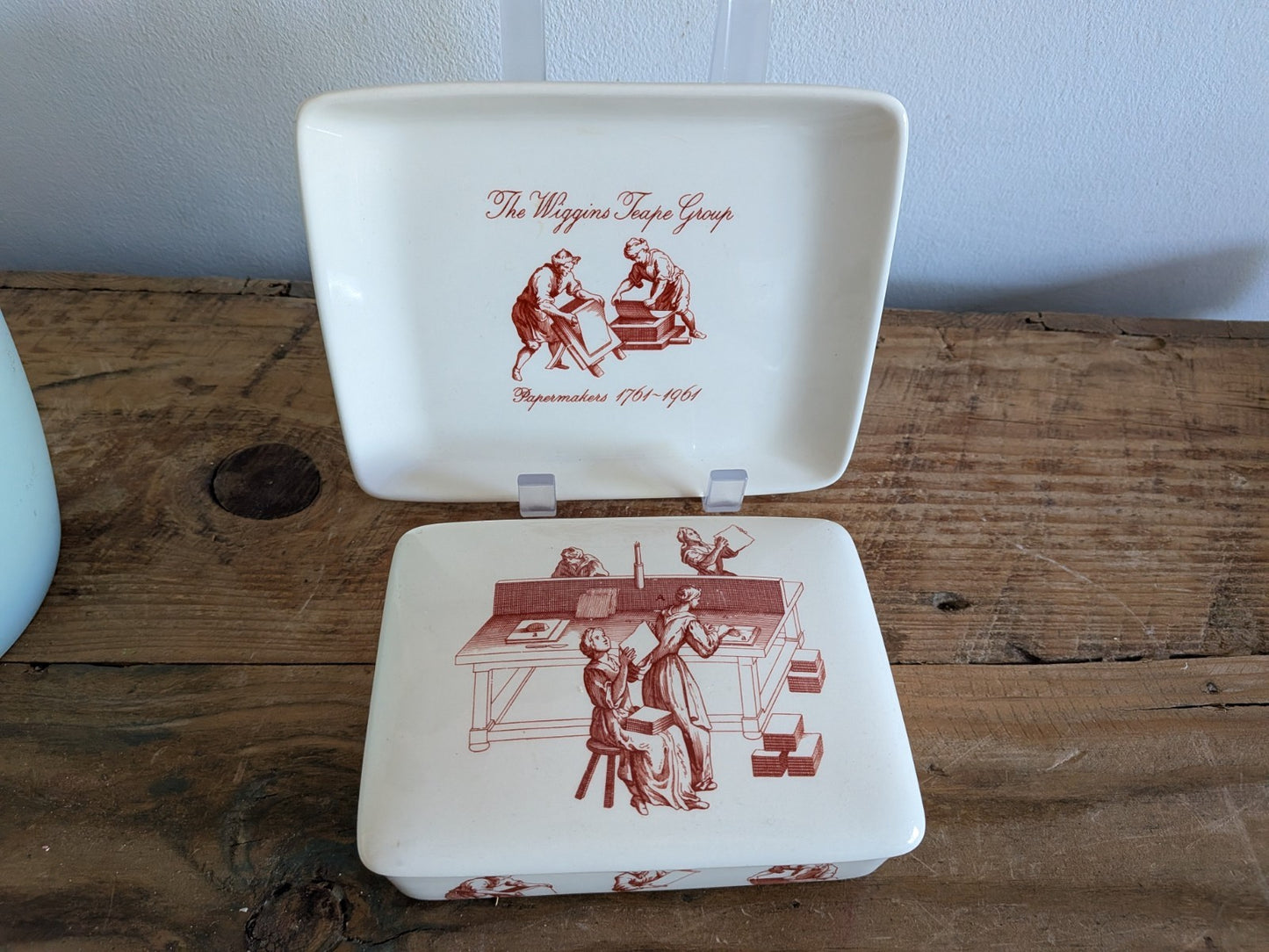 Wedgewood The Wiggins Teape Group Papermakers 1761-1961  Butter Dish Lid Tray 