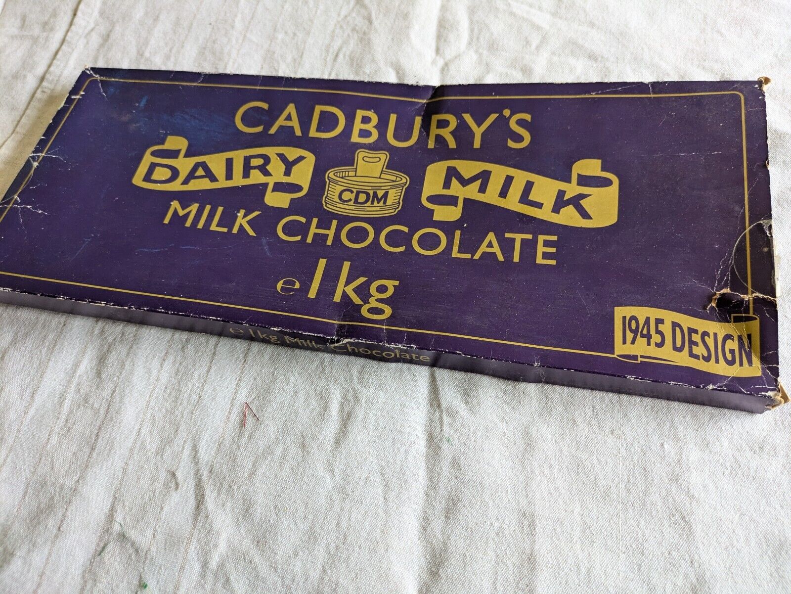 Vintage Cadbury's Milk Chocolate Box 1kg Rare Size 1996 Design Of 1945 Packaging