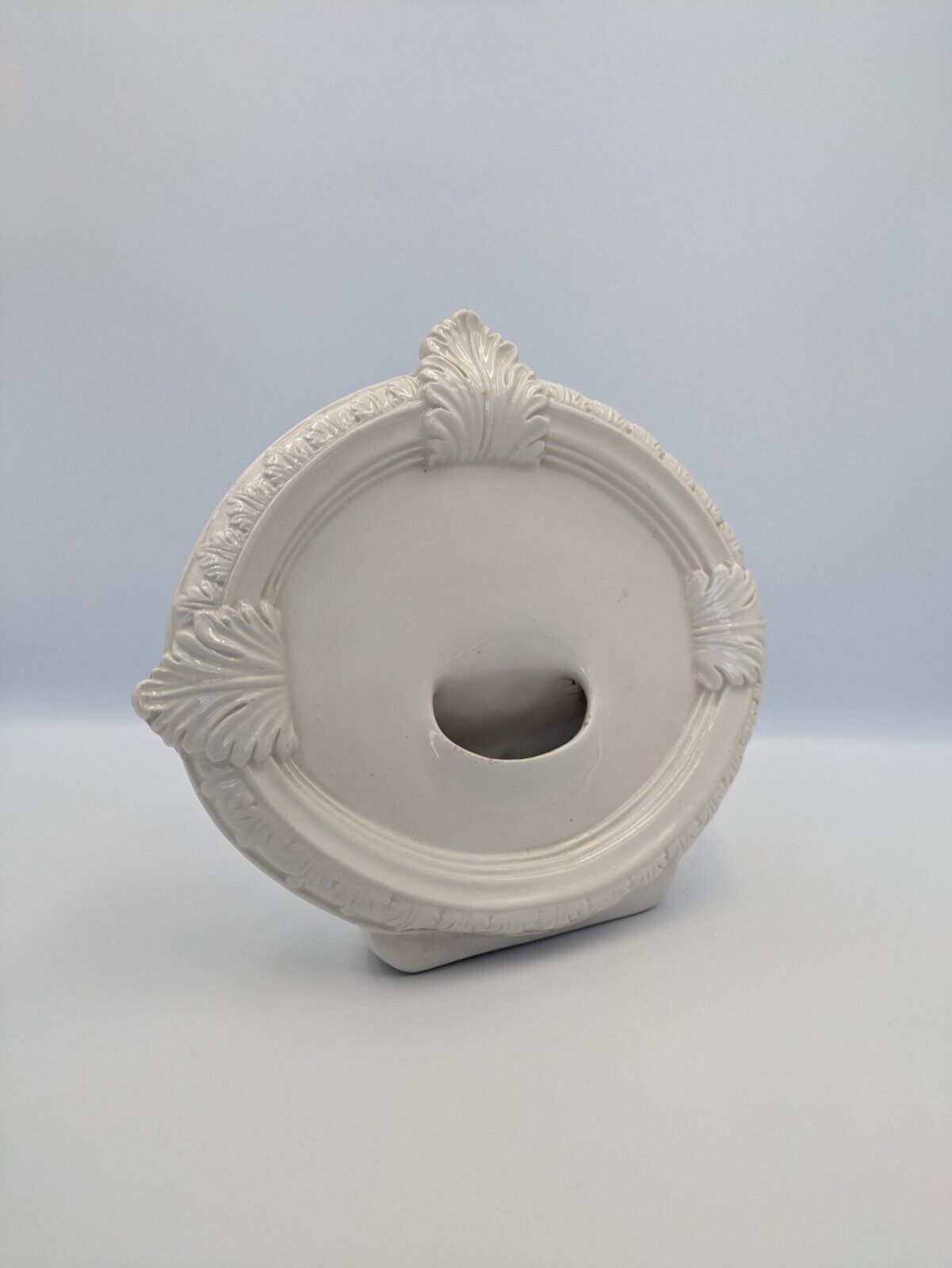 Rare Rita Dal Pra Oval Vase White Vintage Italy Mano R Eredi Nove Vicenza White