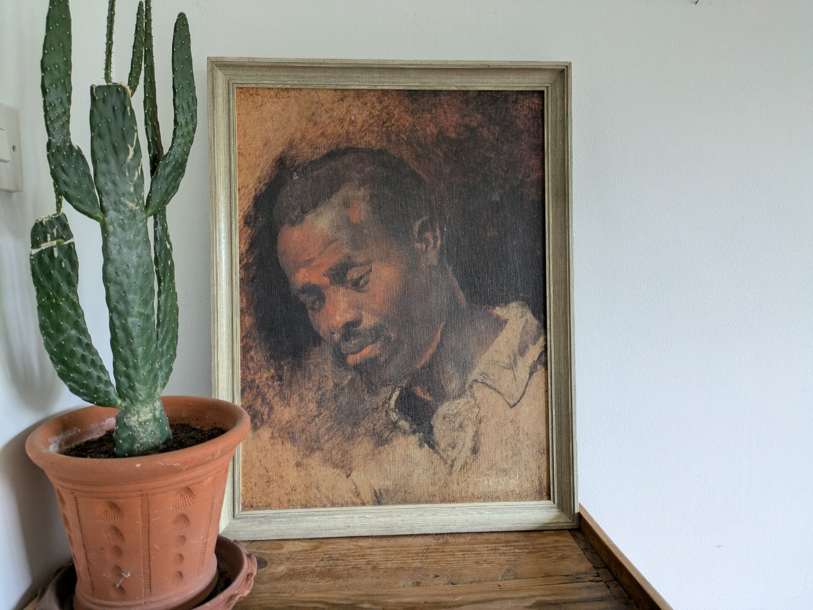1960s Vtg Retro Head Of A Negro Sir Peter Paul Rubens Framed Print Picture