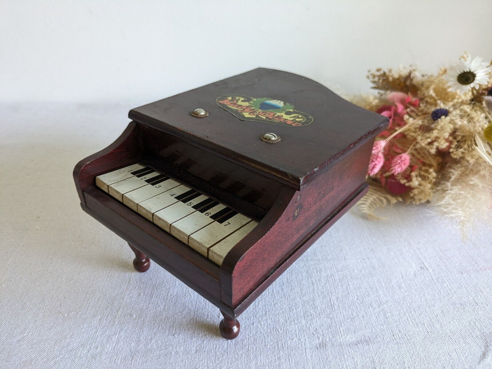 VINTAGE CHILDRENS TOY 'GRAND BABY PIANO' c1930s RETRO MUSIC PLAY SMALL ANTIQUE 
