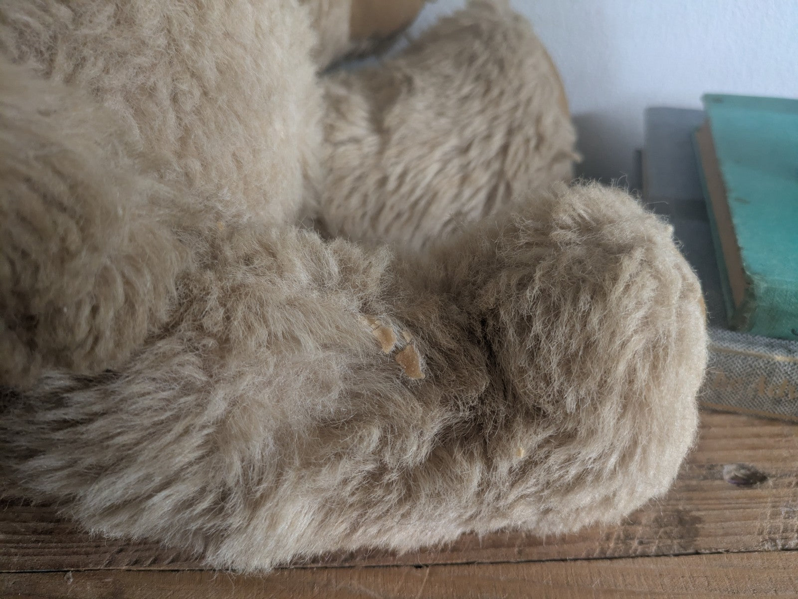 Old Vintage Teddy Bear Plush Soft  Articulated Jointed Toy Collar Prop Vgc Large