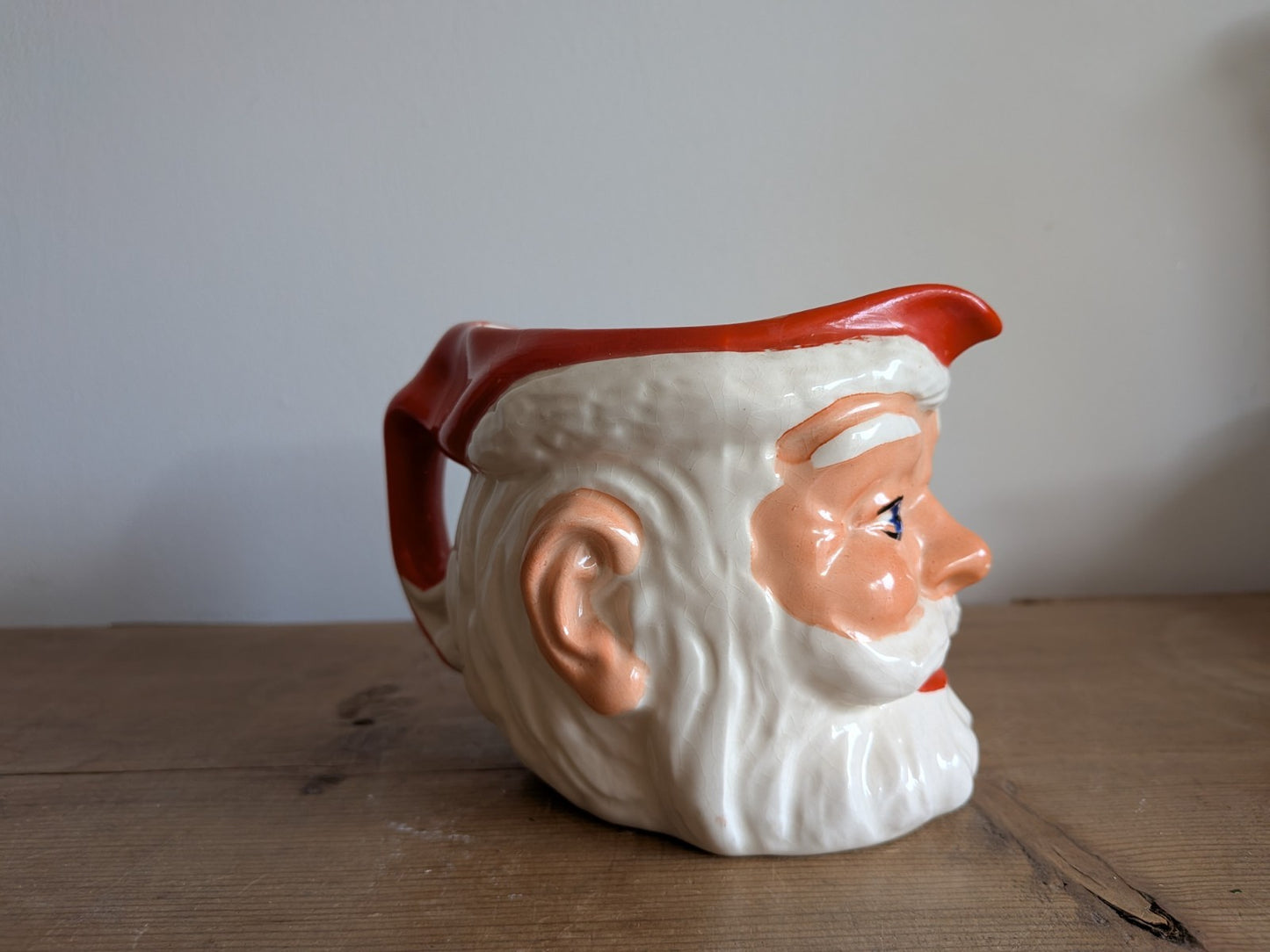 Vintage c.1950s Birds Custard Jug Father Christmas Jug Pitcher Serving Retro Old