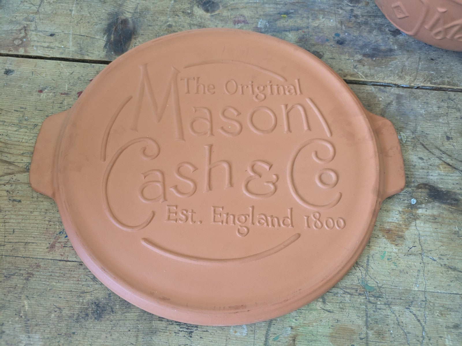 Large Mason Cash Terracotta Bread Baking Bowl Incl Lid Kitchen Cooking Mixing