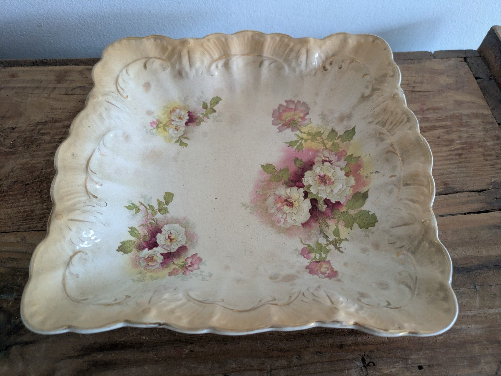 Antique Royal Edward Ware C & S Ltd  G & S Ltd Bowl Dish Plate Fluted Vintage 