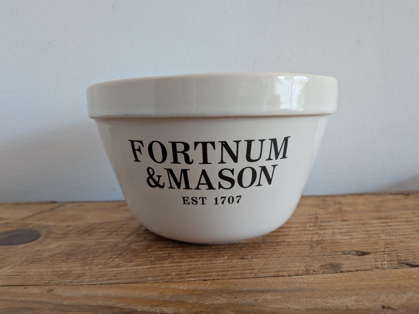 FORTNUM AND MASON Small Figgy Pudding Basin Mixing Baking Vtg Style Vgc Stonewar